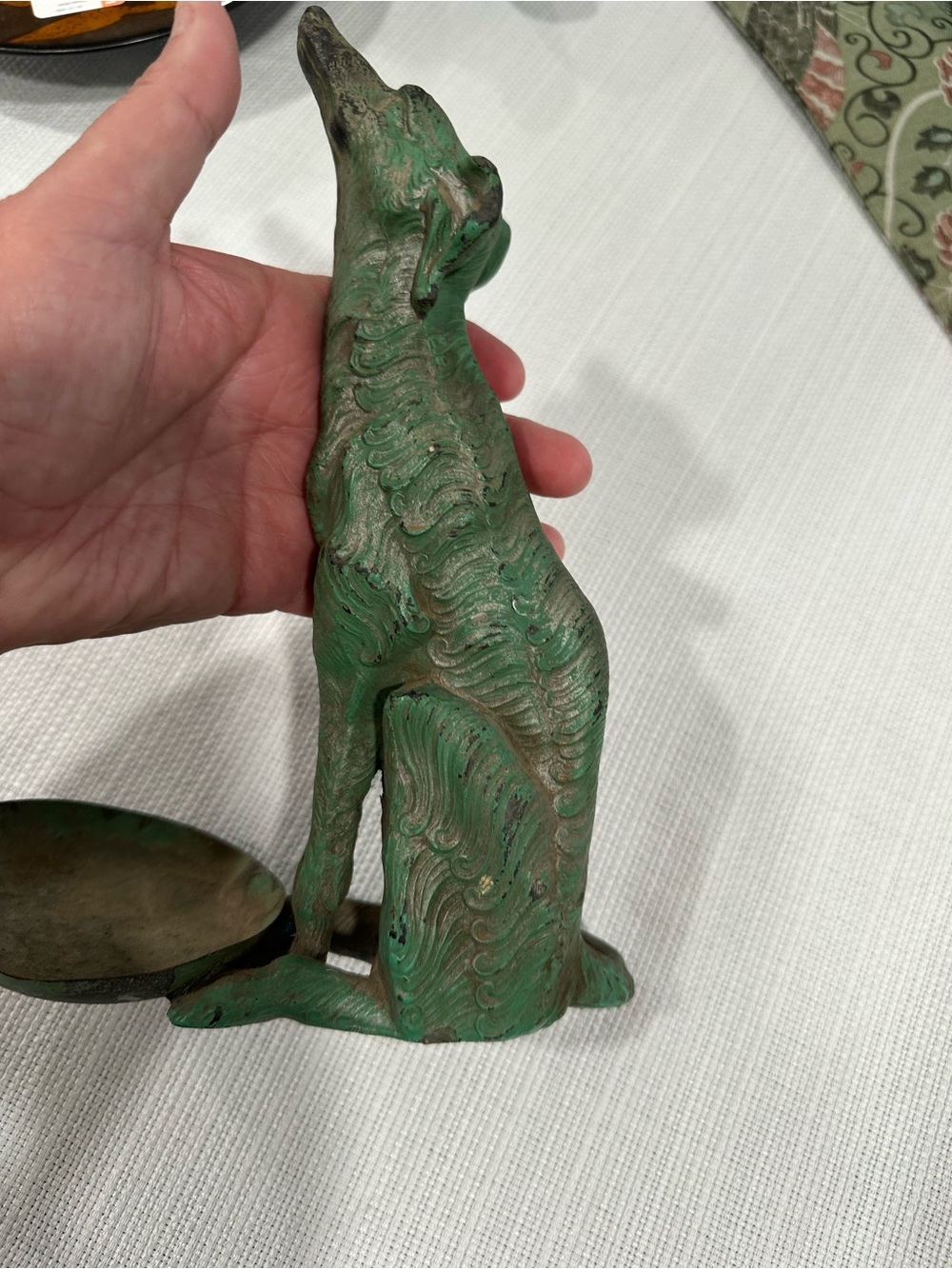 vintage wolf incense holder - Picture 3 of 5